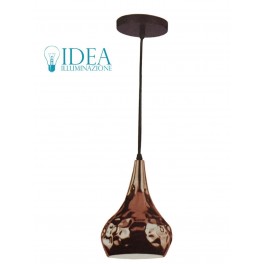 Lampadario a sospensione pendente E27 serie copper Dim. 180mm